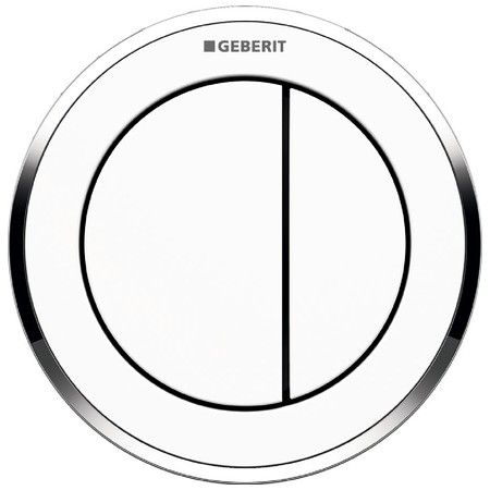 Przycisk uruchamiający GEBERIT Sigma 8 Typ 10 pneumatyczny podtynkowy, dwudzielny z tworzywa sztucznego biały/chrom 94 x 94 x 6 mm | 116056KJ1