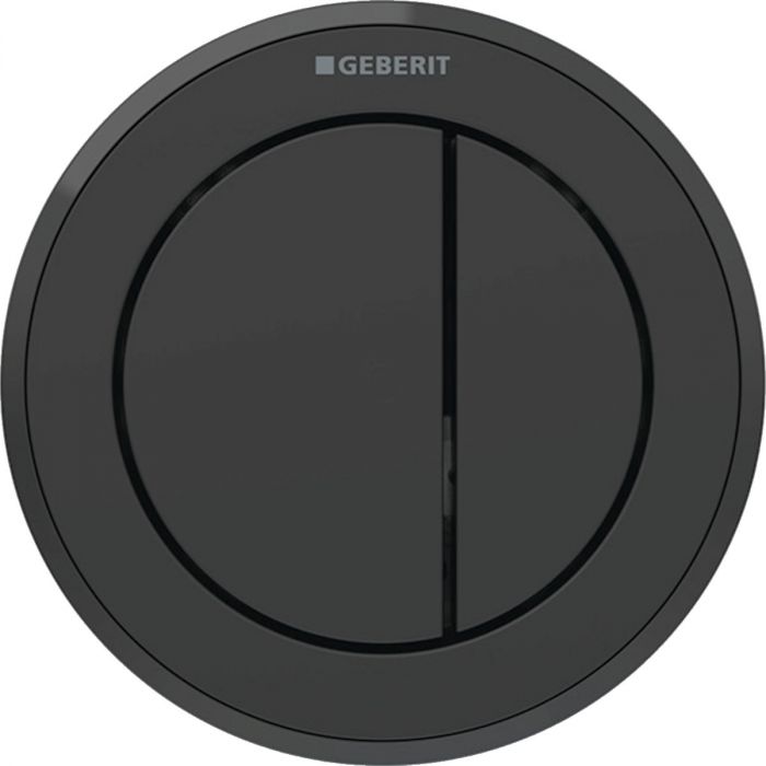 Przycisk uruchamiający GEBERIT Typ 10 pneumatyczny podtynkowy, dwudzielny z tworzywa sztucznego czarny mat /czarny 100 x 100 x 6 mm | 116057161
