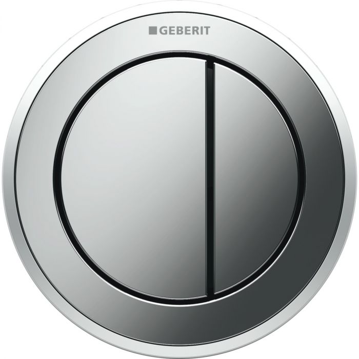 Przycisk uruchamiający GEBERIT Typ 01 pneumatyczny meblowy, dwudzielny z tworzywa sztucznego chrom matowy 100 x 100 x 6 mm | 116057KH1