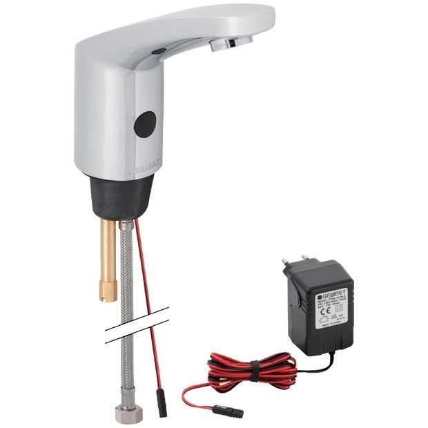Bateria umywalkowa elektroniczna GEBERIT HyTronic typ 185 chrom błyszczący | 116135211