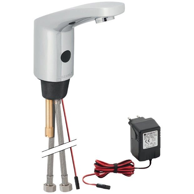 Bateria umywalkowa elektroniczna GEBERIT HyTronic typ 185 chrom błyszczący | 116145211