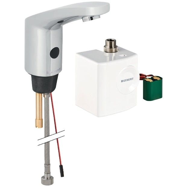 Bateria umywalkowa elektroniczna GEBERIT HyTronic typ 185 chrom błyszczący | 116335211