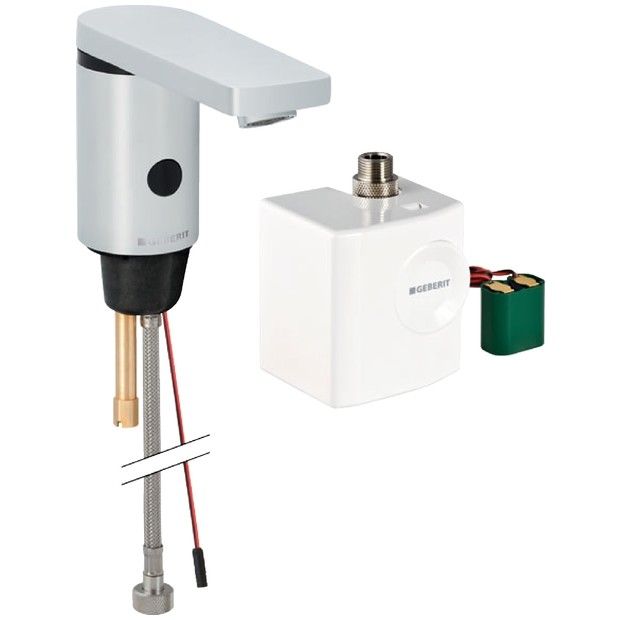 Bateria umywalkowa elektroniczna GEBERIT HyTronic typ 186 chrom błyszczący | 116336211
