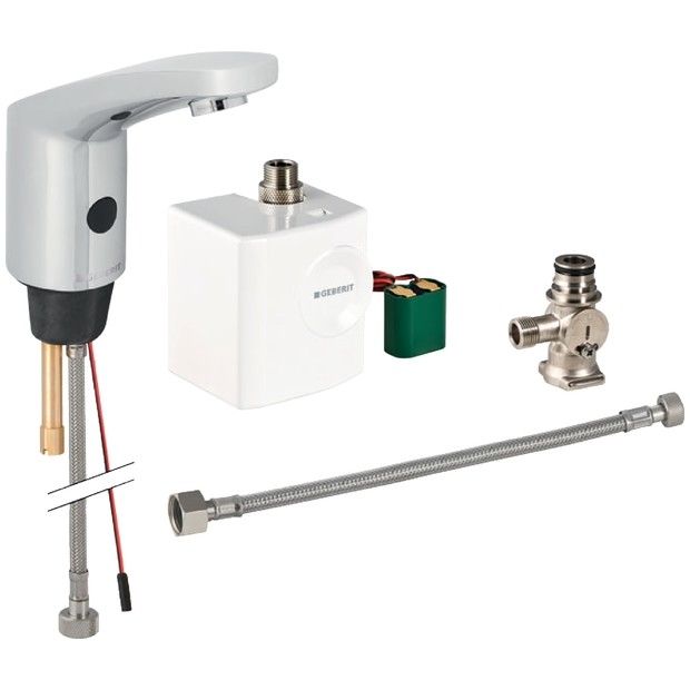 Bateria umywalkowa elektroniczna GEBERIT HyTronic typ 185 chrom błyszczący | 116365211