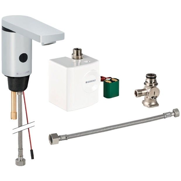 Bateria umywalkowa elektroniczna GEBERIT HyTronic typ 186 chrom błyszczący | 116366211