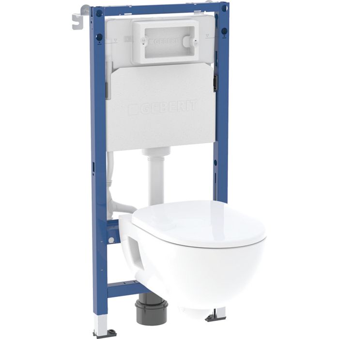 Stelaż WC GEBERIT Selnova Premium Duofix Basic w komplecie z miską Selnova Premium 501545011, deską Selnova Premium 502897001  | 118343003