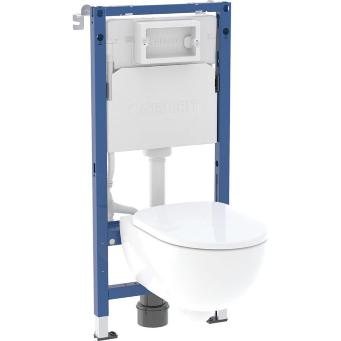 Stelaż WC kryte mocowanie GEBERIT Selnova Premium Duofix Basic w komplecie z miską Selnova Premium 502035001, deską Selnova 502897001  | 118345003