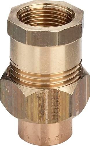 Dwuzłączka przejściowa z brązu/mosiądzu przyłącze lutowane GZ 28 mm x 1" 94330G