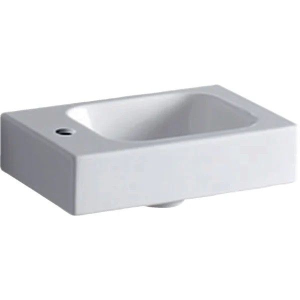 Umywalka GEBERIT iCon XS wisząca z otworem 380 x 280 mm biała | 124836000