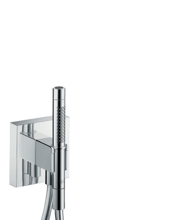Przyłącze kątowe HANSGROHE Axor Starck chrom w komplecie: porter unit, główka prysznicowa, uchwyt prysznicowy, wąż prysznicowy  | 12626000