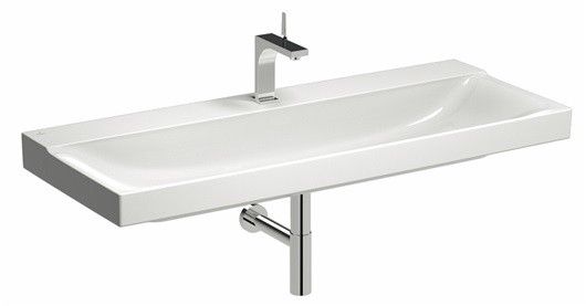 Umywalka ceramiczna GEBERIT Xeno2 z otworem 1200 x 480 mm biała połysk z powłoką KeraTect | 500551011