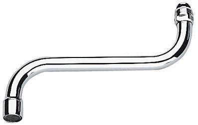 GROHE wylewka rurowa z perlatorem do kuchennej baterii ściennej, ,część zamienna, złącze śrubowe M 22 x 1, wysięg wylewki 200mm, chrom