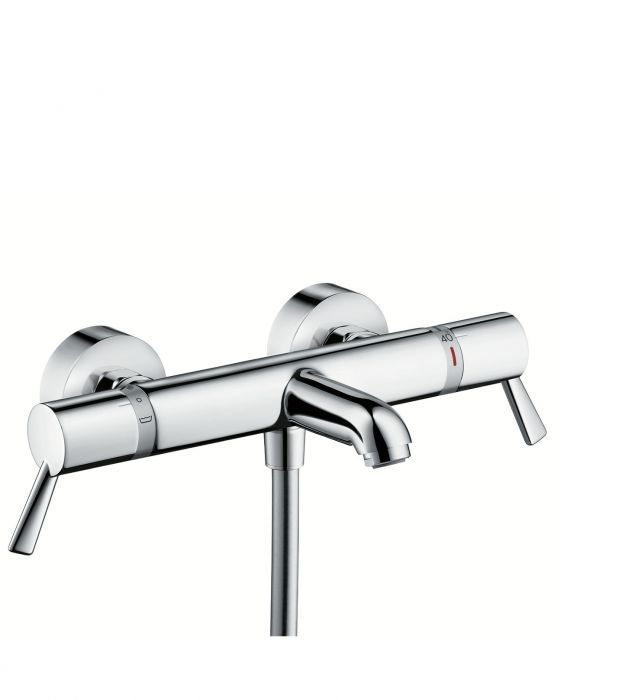 Bateria wannowa montaż ścienny termostatyczna HANSGROHE Ecostat 2-uchwytowa chrom  | 13115000