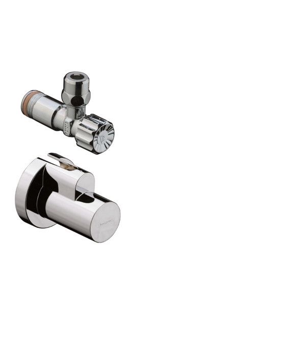 Zawór kątowy, z osłoną HANSGROHE chrom | 13954000