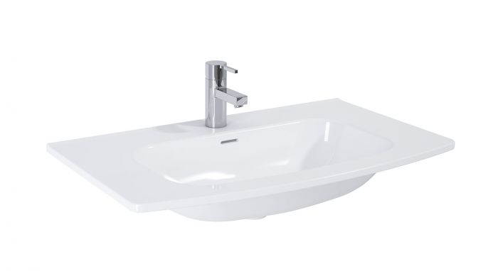 Umywalka ELITA Artu 80 meblowa prostokątny z otworem 810 x 490 x 18 mm biała | 145580