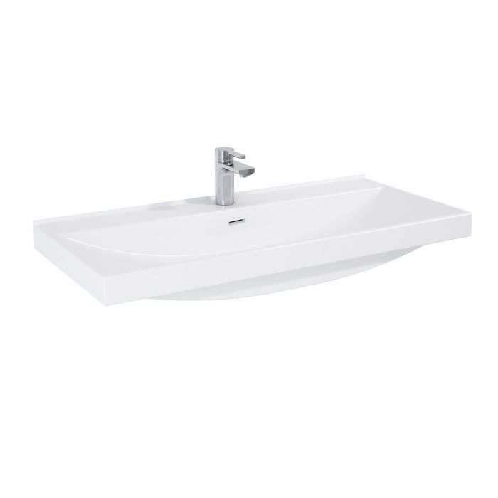 Look MAXXI 100 umywalka ceramiczna 1000 x 460 x 17 mm ceram white