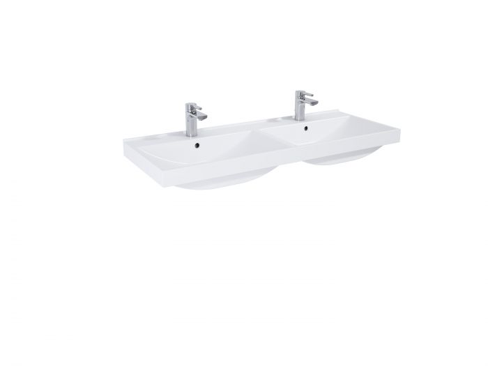 Umywalka ROCA Look MAXXI 120 DUO podwójna 1200 mm ceram white | RE041200078060