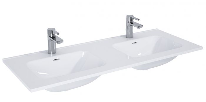 Umywalka ceramiczna ROCA Futuris SKAPPA 120 DUO podwójna 1208 x 460 x 18 mm ceram white | RE041203068060