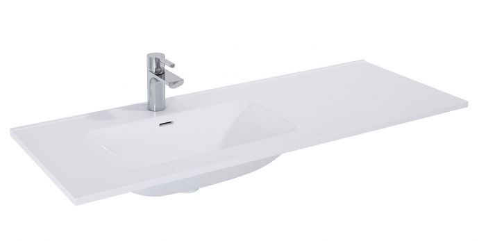 Umywalka ceramiczna ROCA Skappa 120 80+40 z wydłużonym blatem po prawej stronie 1210 x 466 x 18 mm ceram white | RE041204168060