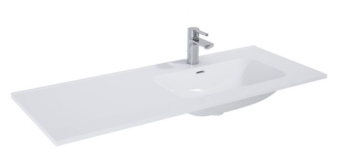 Umywalka ceramiczna ROCA Skappa 80+40, z wydłużonym blatem po lewej stronie 1210 x 436 x 18 mm ceram white  | RE041205168060