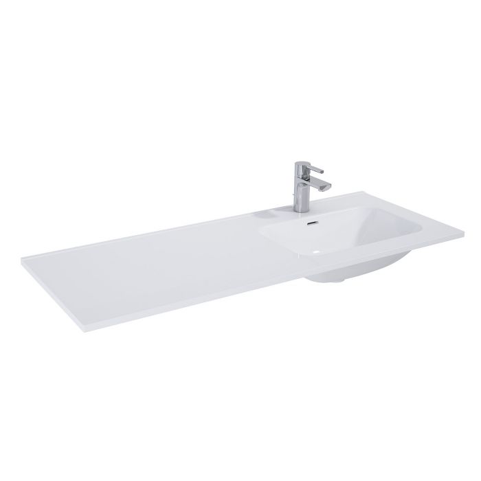 Umywalka ceramiczna ROCA Skappa 60+60 z blatem po lewej stronie 1210 x 464 x 18 mm ceram white | RE041205068060