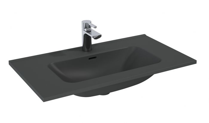 Umywalka ceramiczna ROCA Skappa meblowa z otworem z przelewem 815 x 460 x 18 mm anthracite matt | RE040803066010