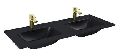 Umywalka ceramiczna ROCA SKAPPA 120 DUO podwójna 1210 x 460 x 18 mm black matt | RE041203067160