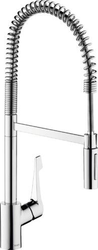 Bateria zlewozmywakowa stojąca 2 jet HANSGROHE Cento XXL Semi-Pro 1-uchwytowa 1-otworowa nadaje się do podgrzewaczy przepływowych DN 15 chrom z ruchomą wylewką | 14806000