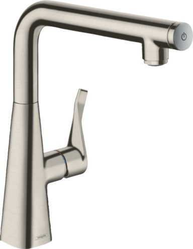 Bateria zlewozmywakowa stojąca HANSGROHE Metris Select 1-uchwytowa 1-otworowa metalowa stalowa szlachetna | 14847800