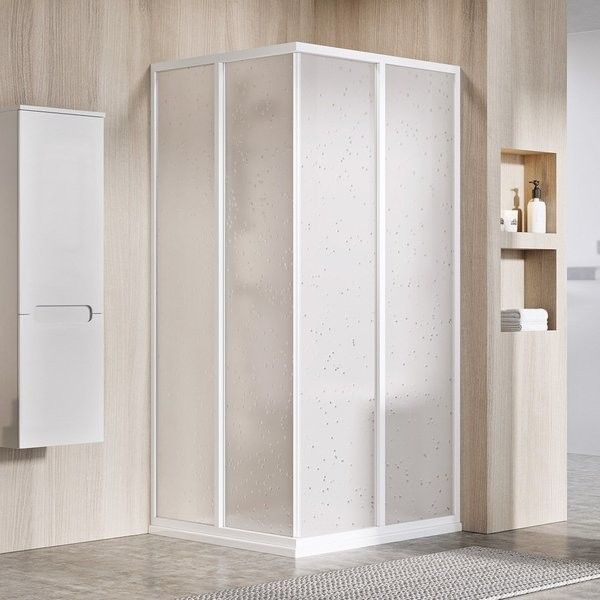 Kabina narożna prostokątny RAVAK Supernova SRV-80 800 x 1950 mm biała szkło hartowane Pearl bez powłoki  | 14V401O211