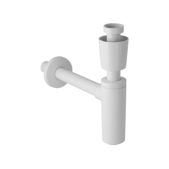 Syfon umywalkowy GEBERIT z tworzywa sztucznego G 1 1/4" x 32 mm biały alpin z rozetką zaworu | 151034111