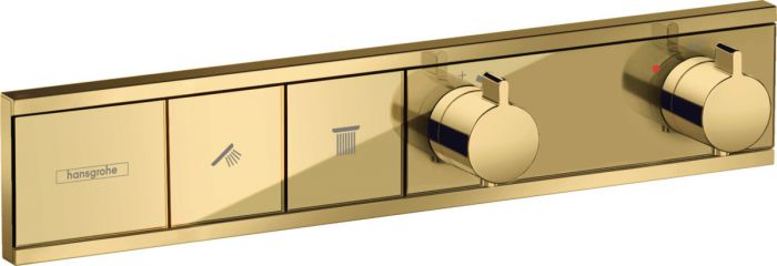 Bateria prysznicowa podtynkowa termostatyczna HANSGROHE RainSelect złota optyczna polerowana | 15380990
