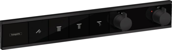 Bateria prysznicowa podtynkowa termostatyczna HANSGROHE RainSelect czarna matowa | 15382670