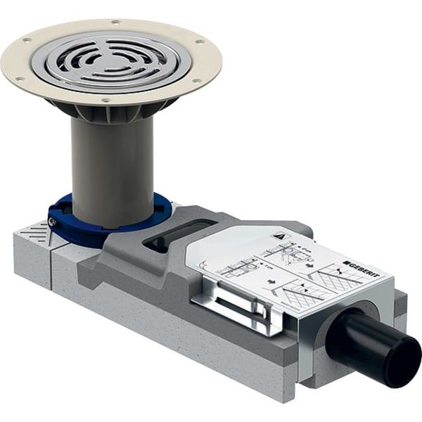 Odpływ prysznicowy GEBERIT do wysokości jastrychu przy wpuście 80–110 mm d40, h65  | 154057001