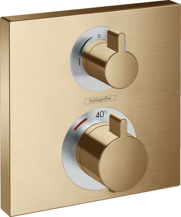 Element natynkowy HANSGROHE Ecostat Square do baterii termostatycznej podtynkowej do 2 odbiorników brąz szczotkowany | 15714140