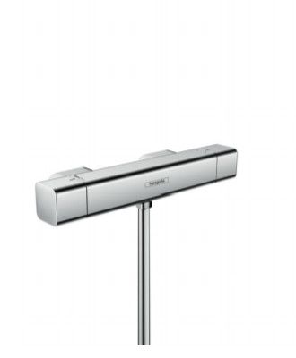 Bateria natryskowa ścienna termostatyczna HANSGROHE Ecostat E 2-uchwytowa 2-otworowa do 1 odbiorników mosiężna chrom | 15773000