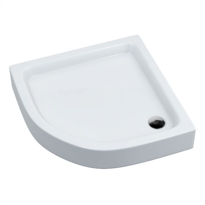 Brodzik akrylowy STABILSOUND półokrągły SCHEDPOL GRANDO PLUS 800 /10800 /10170 /10cm biały | 30128