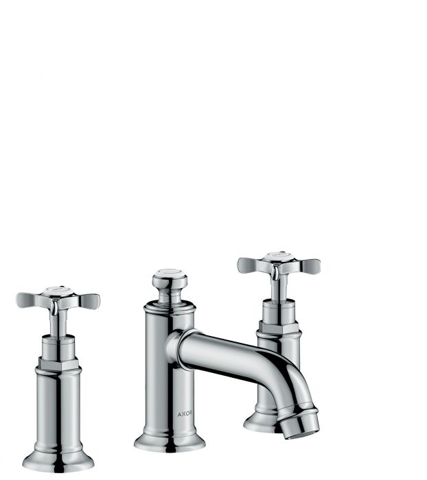 Bateria umywalkowa stojący HANSGROHE Axor Montreux 2-uchwytowa 3-otworowa chrom zawiera: zestaw odpływowo-przelewowy | 16536000