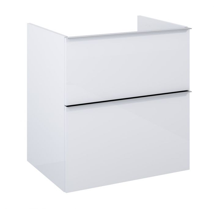 Komoda 600 x 449 x 635 mm white 2 szafki, górna szuflada bez wycięcia na syfon, możliwość użycia tylko syfonu oszczędzającego miejsce, do kompletowania z uchwytami (sprzedawanymi osobno) ROCA Look 60 2S | RE080601028060