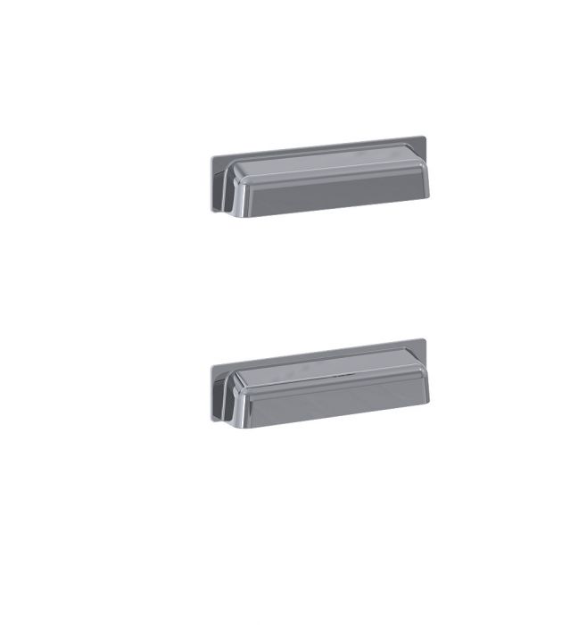 Uchwyty meblowe 116 x 20 x 27 mm chrom komplet = 2 sztuki ROCA Inge | RE120120070040