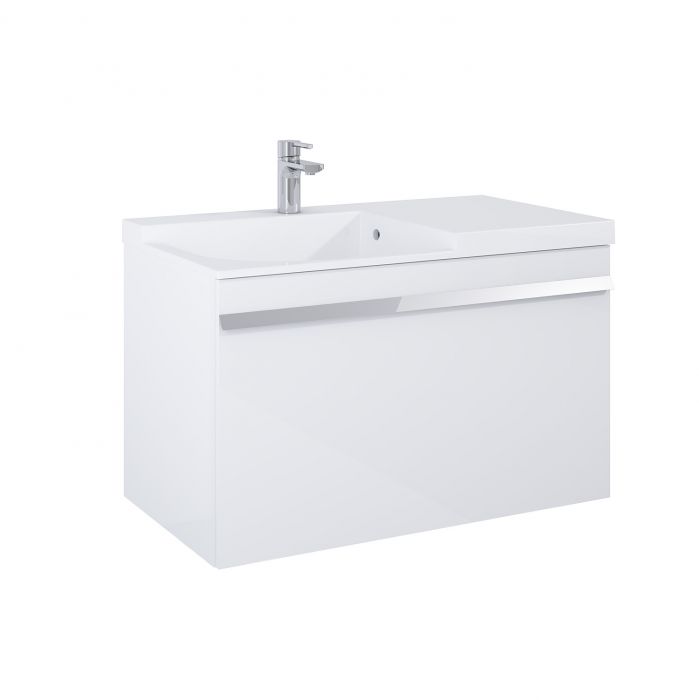 Szafka podumywalkowa 910 x 487 x 540 mm white 1 szuflada, do kompletowania z uchwytami (sprzedawanymi osobno) ROCA Moody 90 1S+1S | RE010900038060