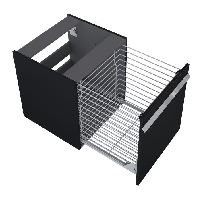 Komoda 500 x 471 x 540 mm black matt 1 szuflada, do kompletowania z uchwytami (sprzedawanymi osobno) ROCA Moody 50 1S | RE080502037160