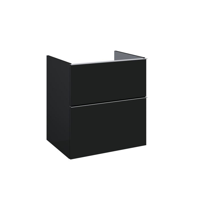 Komoda 600 x 449 x 635 mm black matt z 2 szufladami, do kompletowania z uchwytami (sprzedawanymi osobno) ROCA Look 60 2S | RE080601027160