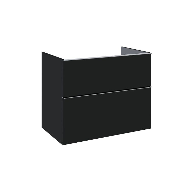 Look komoda 80 2S z 2 szufladami, do kompletowania z uchwytami (sprzedawanymi osobno) 800 x 449 x 635 mm black matt