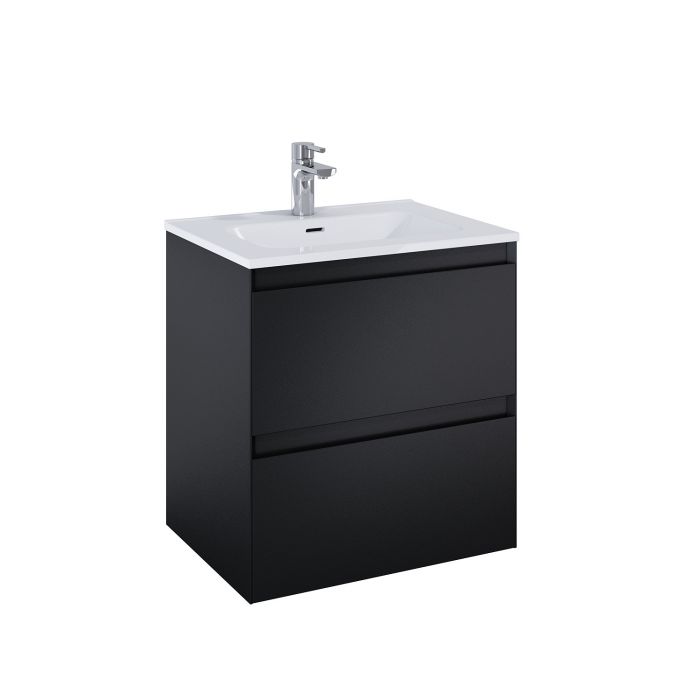 Szafka podumywalkowa 600 x 460 x 635 mm black matt 2 szuflady ROCA Split 60 2S | RE010600057160