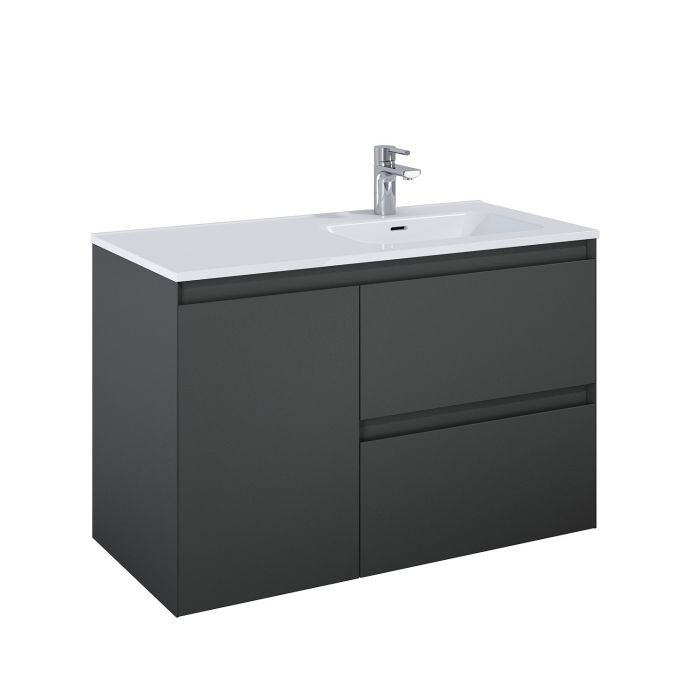 Szafka cargo 1000 x 460 x 635 mm anthracite matt z 2 szufladami ROCA Split 100 2S | RE011005056010