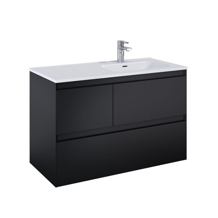 Szafka 1000 x 460 x 635 mm black matt z 3 szufladami ROCA Split 100 3S | RE011005157160