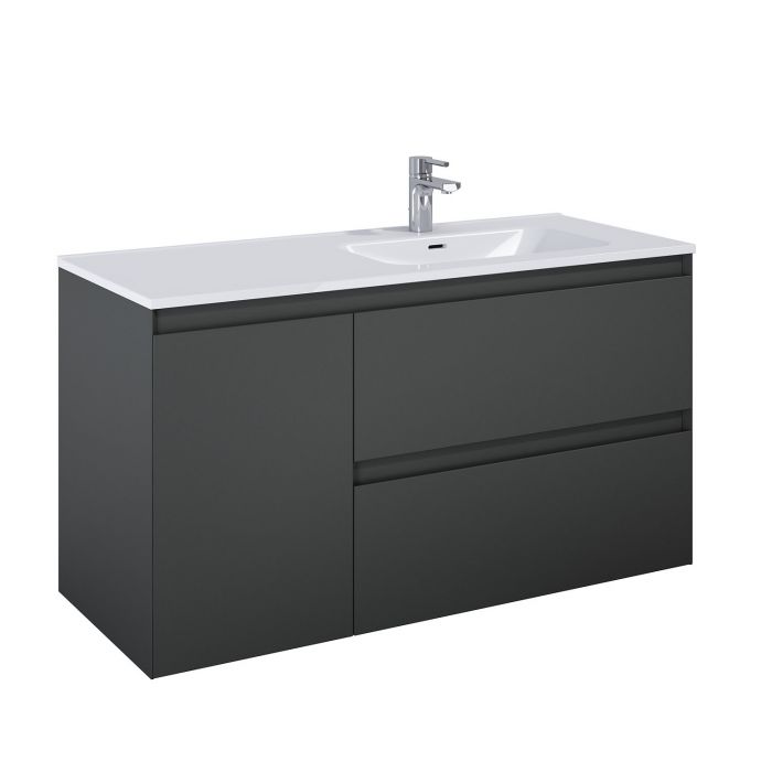 Szafka cargo 1200 x 460 x 635 mm anthracite matt z 2 szufladami ROCA Split 120 2S | RE011205256010