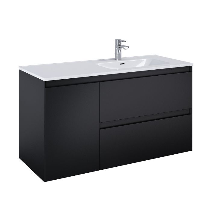 Szafka cargo 1200 x 460 x 635 mm black matt 2 szuflady ROCA Split 120 2S | RE011205257160