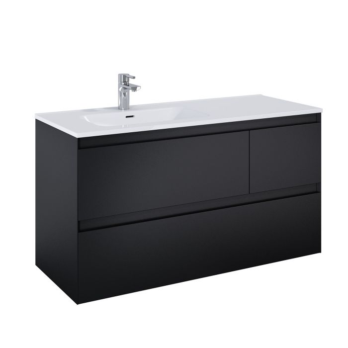 Szafka podumywalkowa 1200 x 460 x 635 mm black matt 3 szuflady ROCA Split 120 3S | RE012006157160